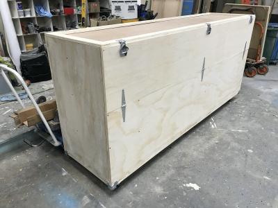 Shipping crate for phone booth