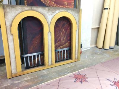 Tower arches 6x4 flat scenic paint