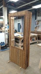Reclaimed Wood Kiosk Frame